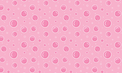 Abstract Pink Circles Seamless Vector Pattern Background 