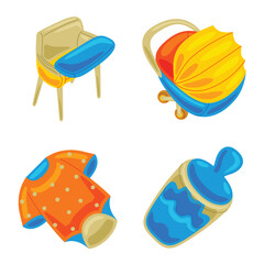 Kids Icon Pack Vector Illustration
