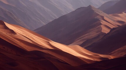 desert dunes with wind-sculpted patterns and glowing edges