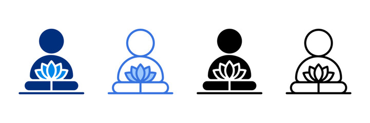 Serenity  Icon Set Multiple Style Vector Illustration 