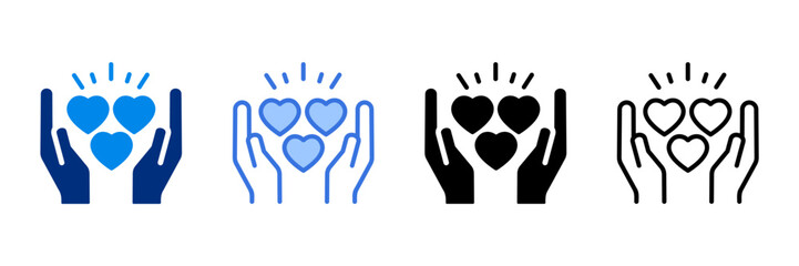 Affection  Icon Set Multiple Style Vector Illustration 