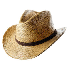 Light brown straw cowboy hat