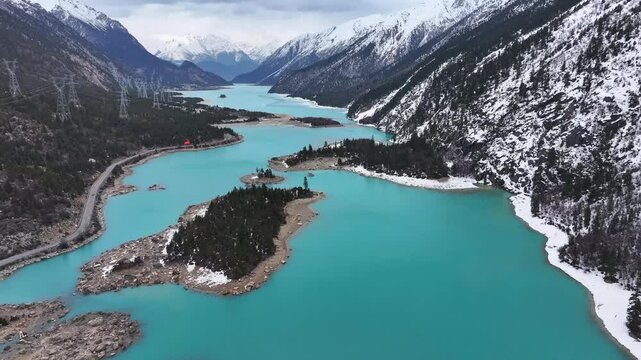 Aerial view of Ranwu Lake