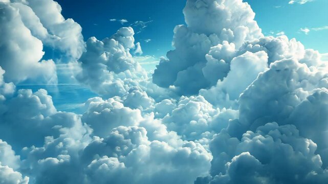 aerial view cloudscape with blue sky, view from plane