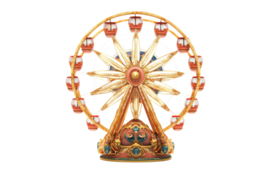 Carousel on transparent or white background