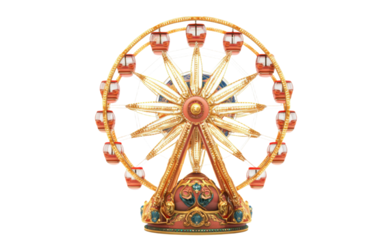 Carousel on transparent or white background