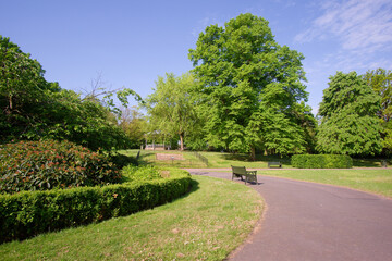 Park scene in Ilkeston, Derbyshire, UK