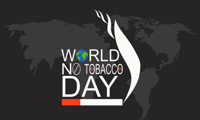 World No Tobacco Day Black Background