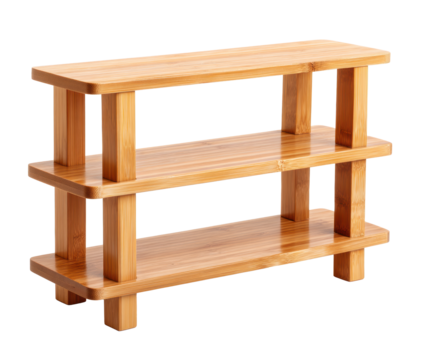 Modern bamboo shelf for home decor and organization