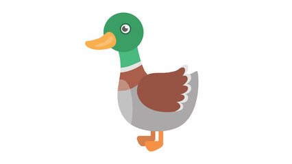 Cute Cartoon Duck Illustration