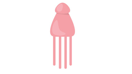 Cute Pink Octopus Illustration