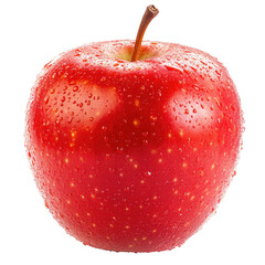 Single, fresh, red apple