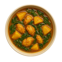 chicken and vegetable stew isolated on transparent or white background png