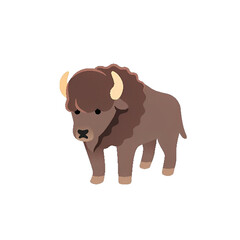 Bison animals vector