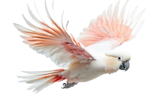 Red crested cockatoo on transparent or white background - Powered by Adobe