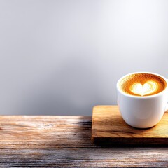 "Minimalist Coffee Cup on Wooden Table"