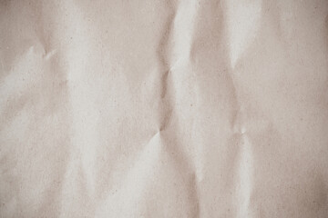 Crumpled brown paper texture background for design with copy space for text or image.