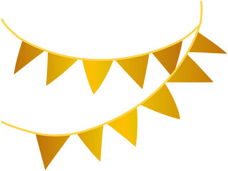 Gold Flag Decoration