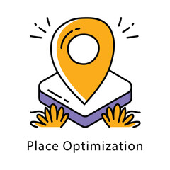 Place Optimization Vector Filled Outline Style Icon. Eps 10 file