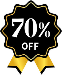 Black Friday 70% OFF Label
