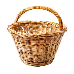 Obraz premium Empty woven basket with handle