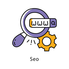 Seo Vector Filled Outline Style Icon. Eps 10 file