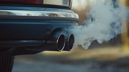 Exhaust fumes from a vehicle