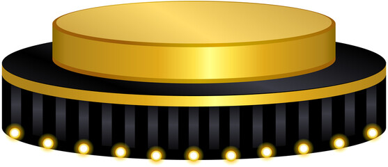 Light bulb black gold product display stand