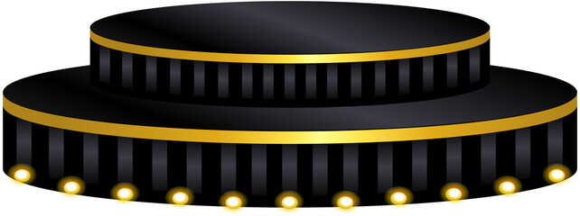 Light bulb black gold product display stand