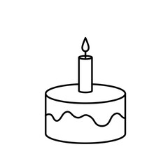 Birthday Cake Outline