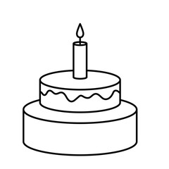 Birthday Cake Outline