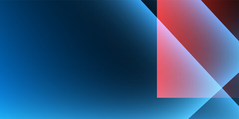 Abstract background featuring a smooth blue gradient with overlapping transparent red geometric shapes. Ideal for business presentations, website design, digital marketing and modern branding projects