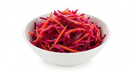 Fototapeta premium Vibrant Beetroot and Carrot Salad in Bowl. AI Generated