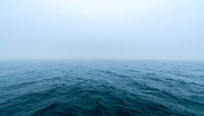Fototapeta premium Misty Ocean Horizon – Serene Infinite Seascape