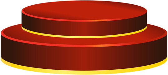 Red Product Podium Stage
