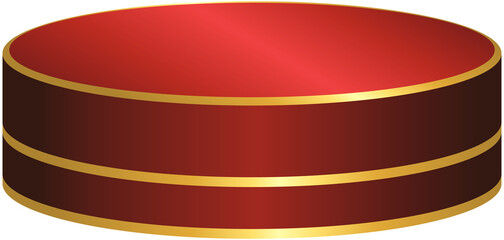 Red Product Podium Stage
