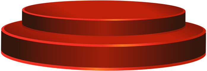 Red Product Podium Stage
