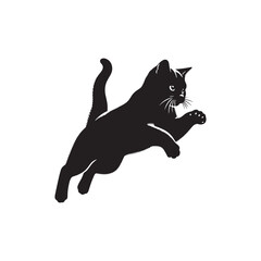 Chartreux Cat Vector Silhouette: Elegant and Muscular Feline Design Featuring the Breed’s Distinctive Smile, Dense Woolly Coat, and Rounded Features in a Clean, Minimalist Vector Style.
