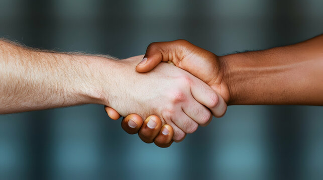 Close up Diverse Hands Shaking Agreement Teamwork Concept