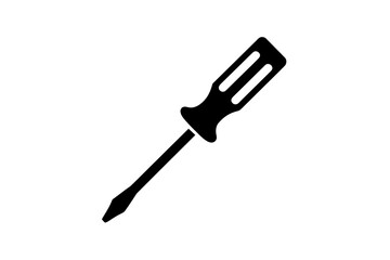 Screwdriver tool icon flat head repair equipment diy