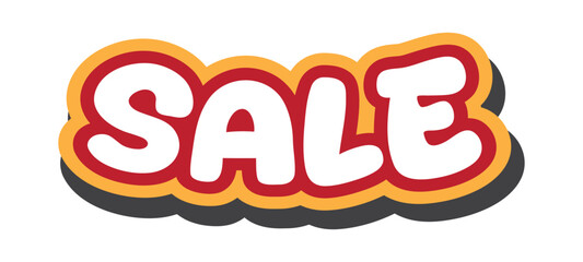 Bold comic style SALE sticker label for promotions and marketing