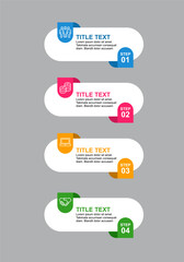 Infographic template multicolor banner design
