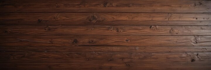 Fototapeta premium Deep brown wood, showcasing natural grain and knots; sophisticated rustic backdrop , dark wood, natural wood background, photography