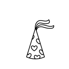 Birthday Hat Outline