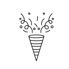 Birthday Confetti Outline