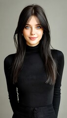 Naklejka premium Woman Portrait Studio Shot (4)