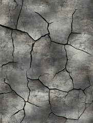 Obraz premium Close up of cracked gray stone surface texture with dark lines in a full frame abstract composition for background use