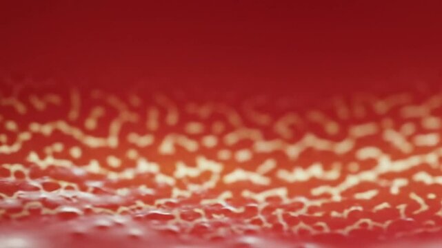 Crimson Surface Texture With Unique Organic Pattern Close Up View