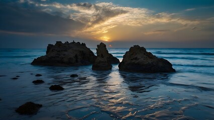 sunset at the beach