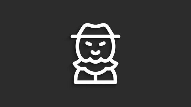 Jack-o&rsquo;-lantern Halloween Icon Animation | 4K on Black